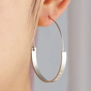 🆕️👌Trendy silver hoops